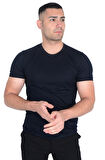 Erkek Sıfır Yaka Floş t-shirt