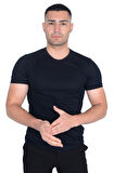 Erkek Sıfır Yaka Floş t-shirt