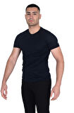 Erkek Sıfır Yaka Floş t-shirt