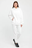 Kadın Beli Ve Paçası Lastikli Üç İplik Polarlı Oversize Eşofman Takımı