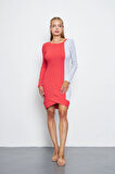 Kadın Sol Yan Garni Kaşkorse Mini Boy Elbise