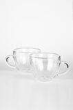 Moon Glass Çift Cidarlı 2’li Fincan 250ml