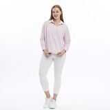 Kadın Çizgili Sırtı Düğme Detaylı Oversize/Geniş Kalıp Dokuma Gömlek 5186/75