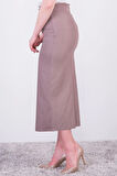 Kadın Mevsimlik Poliviskon Toka Detaylı Uzun Kalem Etek 2092/95