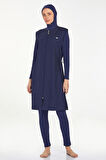 Tulum Yelek Tam Kapalı Tesettür Mayo Mayte 2185 Koyu Lacivert | XL