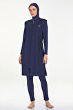 Tulum Yelek Tam Kapalı Tesettür Mayo Mayte 2185 Koyu Lacivert | XL