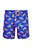  Erkek Deniz Havuz Şortu Desenli Kane S247 Saks | XXL