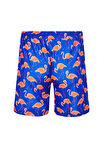  Erkek Deniz Havuz Şortu Desenli Kane S247 Saks | XXL