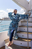 Remsa Tesettür Mayo Üzerine Tek Kaftan Kimono Pareo RP011 İznik | 1