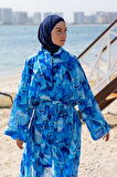 Remsa Tesettür Mayo Üzerine Tek Kaftan Kimono Pareo RP010 Nil | 1