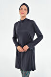 Bol Paça Likralı Tam Kapalı Tesettür Mayo 3125 Antrasit | M