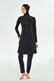 Reglan Kol Likralı Tam Kapalı Tesettür Mayo 3129 Siyah06 | M