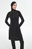 Reglan Kol Likralı Tam Kapalı Tesettür Mayo 3129 Siyah06 | L