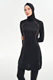 Reglan Kol Likralı Tam Kapalı Tesettür Mayo 3130 Siyah07 | M