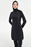 Reglan Kol Likralı Tam Kapalı Tesettür Mayo 3130 Siyah07 | XL