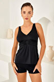 LAPİENO 254501 Aksesuarlı Şortlu Tankini