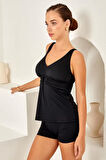 LAPİENO 254501 Aksesuarlı Şortlu Tankini