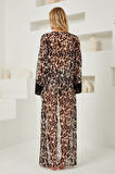 Mayo Üzerine Tek Pareo Kimono 4824 Leopar Siyah01 | 2