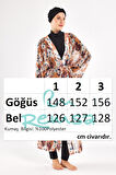 UV Korumalı Mayo Üzerine Tek Pareo Kimono 1708 Bej | 1