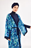 UV Korumalı Mayo Üzerine Tek Pareo Kimono 1714 Mavi | 3