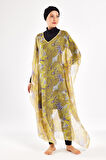 UV Korumalı Mayo Üzerine Tek Pareo Kaftan 1705 Sarı | 1