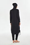 Uzun Tam Boy Tam Kapalı Tesettür Mayo 2116 Siyah | S