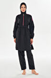 Paraşüt Tam Kapalı Tesettür Mayo 2504 Siyah | L