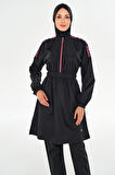 Paraşüt Tam Kapalı Tesettür Mayo 2504 Siyah | L