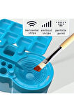 Çok Fonksiyonlu Fırça Temizleme Ünitesi 6-in-1 (Mavi)
