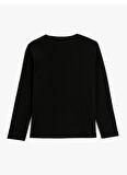 Koton Baskılı Siyah Kız Çocuk T-Shirt 4WKG10132AK