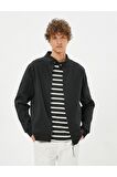 Fermuarlı Sweatshirt Cep Detaylı Yuvarlak Yaka Çıtçıt Düğmeli