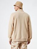 4WAM70126MK Koton Erkek Sweat BEJ
