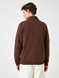 4WAM70126MK Koton Erkek Sweat KAHVERENGİ