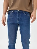 4Wam40118Nd Koton Skinny MICHAEL Erkek  Jean Pantolon ORTA İNDİGO