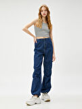 Crop Atlet Halter Yaka Dar Kesim 
