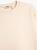 Basic Sweatshirt Şardonlu Bisiklet Yaka