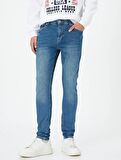 4WAM40187ND Koton Skinny MICHAEL Erkek  Jean Pantolon ORTA İNDİGO