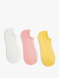 3-Pack Textured Multicolor Bootie Socks Set
