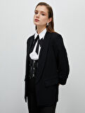 Basic Blazer Ceket Kapaklı Cepli