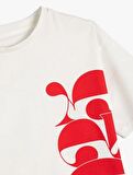 3SKG10587AK Koton Kız Çocuk T-shirt EKRU