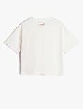 3SKG10587AK Koton Kız Çocuk T-shirt EKRU