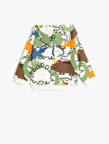 Kapşonlu Dinozorlu Sweatshirt Baskılı Uzun Kollu Şardonlu 