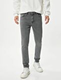 4WAM40248ND Koton Skinny JUSTIN Erkek  Jean Pantolon GRİ