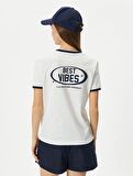 4SAL10024IK Koton Kadın T-shirt EKRU