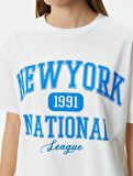 4SAL10045IK Koton Kadın T-shirt EKRU