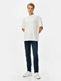 4Sam40039Nd Trousers Koton Erkek Jean Pantolon ORTA İNDİGO