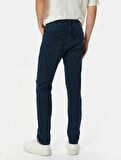 4Sam40039Nd Trousers Koton Erkek Jean Pantolon ORTA İNDİGO