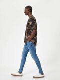 4SAM40059ND Koton Erkek Jean Pantolon ORTA İNDİGO