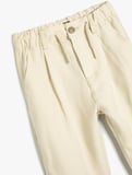Basic Pantolon Cepli Beli Baglamali Viskon Kumas
