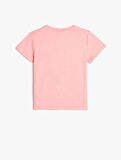 4SKG10116AK Koton Kız Çocuk T-shirt PEMBE